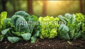 selecting leafy greens