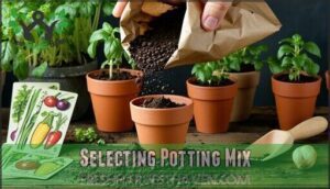 selecting potting mix