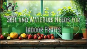 soil and watering needs for indoor fruits