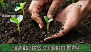 sowing seeds at correct depth