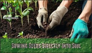 sowing seeds directly into soil