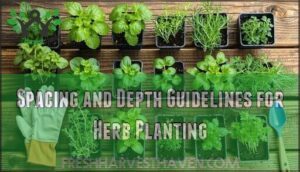 spacing and depth guidelines for herb planting