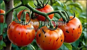 stem and fruit damage