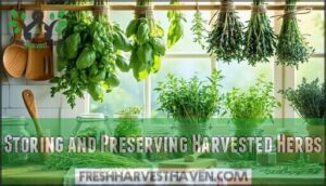 storing and preserving harvested herbs