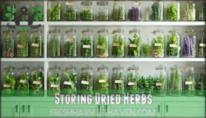 storing dried herbs