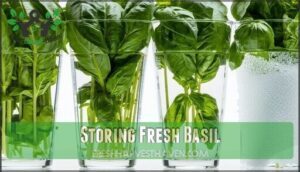 storing fresh basil