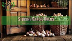 storing garlic bulbs