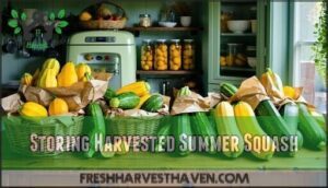 storing harvested summer squash