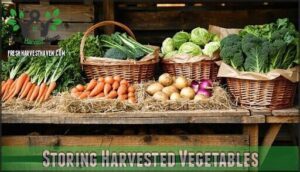storing harvested vegetables