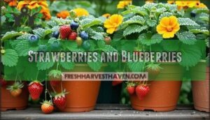 strawberries and blueberries