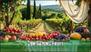 sun drying fruit