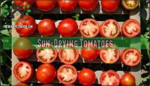 sun-drying tomatoes