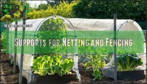 supports for netting and fencing