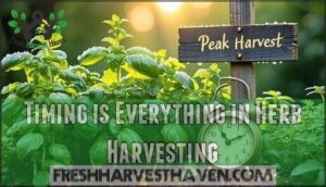 timing is everything in herb harvesting