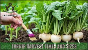 turnip harvest times and sizes