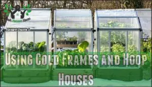 using cold frames and hoop houses
