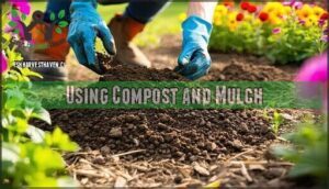 using compost and mulch