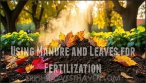 using manure and leaves for fertilization