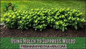 using mulch to suppress weeds