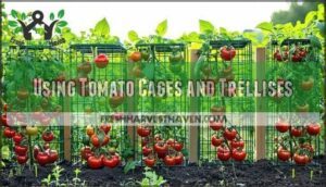 using tomato cages and trellises