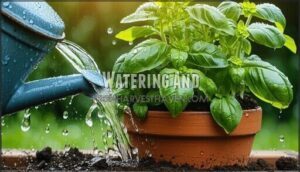 watering and