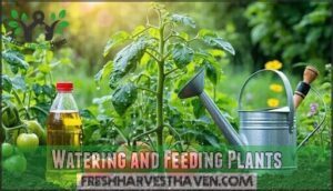 watering and feeding plants