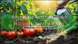 watering and fertilizing summer vegetables for maximum yield