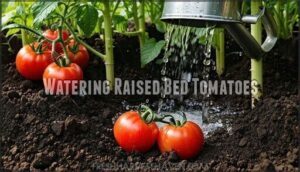 watering raised bed tomatoes