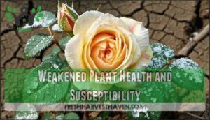 weakened plant health and susceptibility