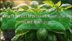 when to harvest basil leaves