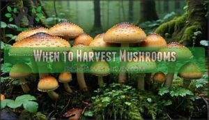 when to harvest mushrooms