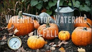 when to stop watering in fall