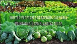 winter vegetable gardening calendar printable