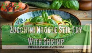zucchini noodle stir fry with shrimp