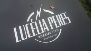A logo for a running team.