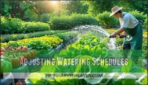 adjusting watering schedules