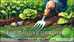 aerating garden beds for drainage