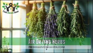 air drying herbs