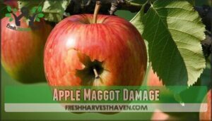 apple maggot damage
