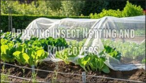 applying insect netting and row covers