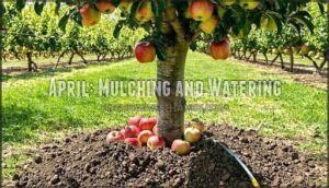 april: mulching and watering