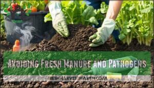 avoiding fresh manure and pathogens