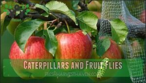caterpillars and fruit flies