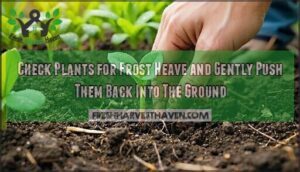 check plants for frost heave and gently push them back into the ground