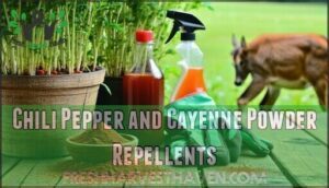 chili pepper and cayenne powder repellents