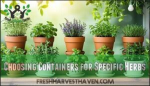 choosing containers for specific herbs