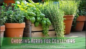 choosing herbs for containers