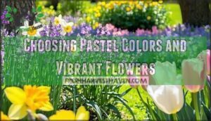 choosing pastel colors and vibrant flowers