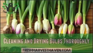 cleaning and drying bulbs thoroughly