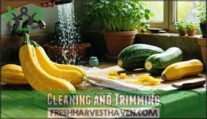 cleaning and trimming